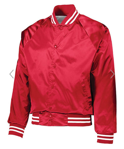 Pitchman Satin Baseball Bomber Jacket