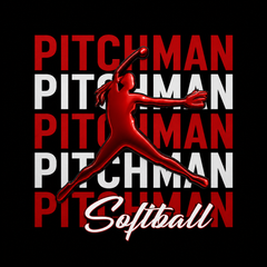 Pitchman Stack Softball tshirt