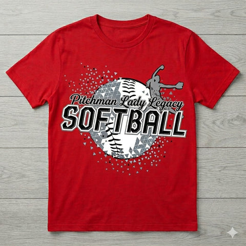 Pitchman Softball geometric tshirt